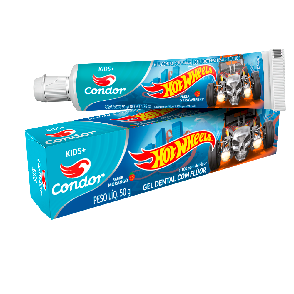 10759 - GEL DENTAL +KIDS 50G HOT WHE(6+ANOS) (MÍNIMO 6 UNI)