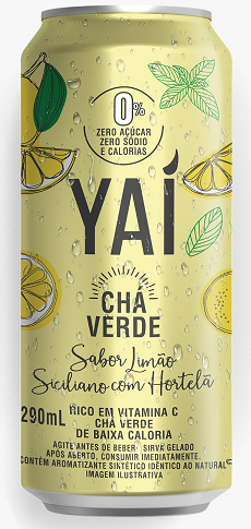 16027 - CHA VERDE 290ML LIMAO SICILIANO HORT (MINIMO 6 UNID.)