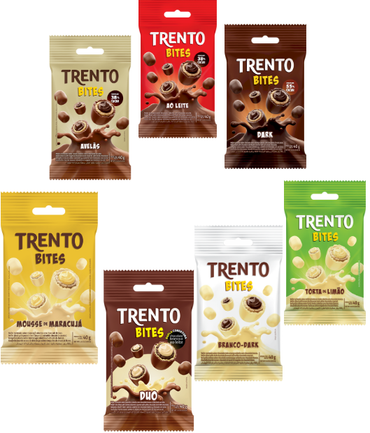 PROMOÇÃO TRENTO BITES SABORES 40G (SOMENTE DP C/ 12 UNI)