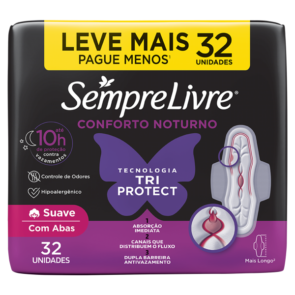 12907 - S.LIVRE N/DIA SUAVE 32UN LV+PG-C/ABAS
