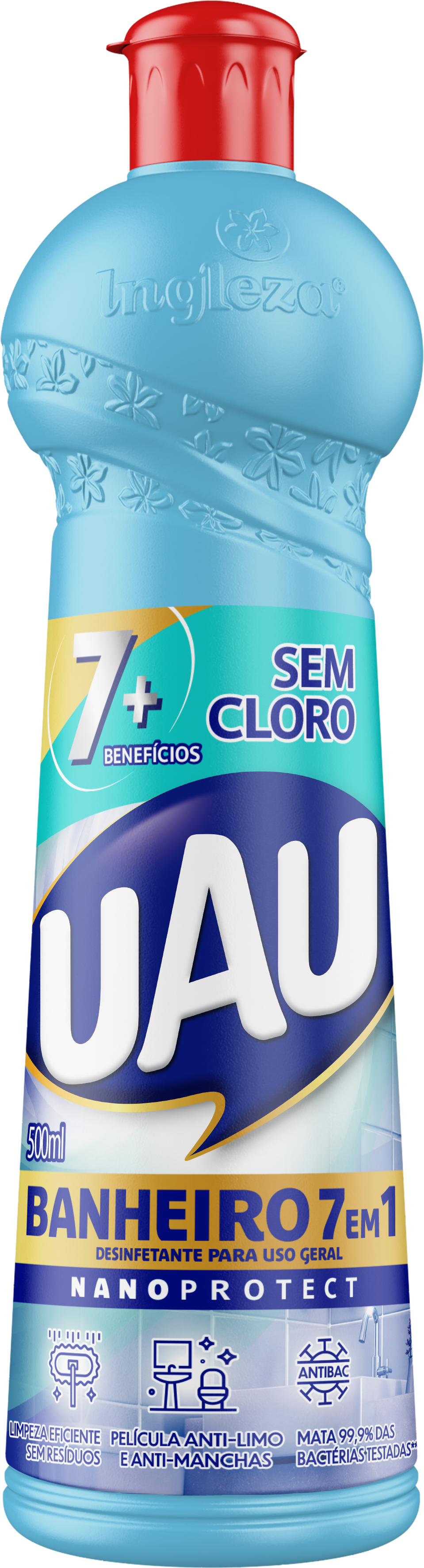 14573 - ING UAU BANHEIRO 500ML 7EM1 SQUEEZE (MÍNIMO 6 UNI)