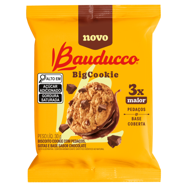 24708 - LANÇAMENTO!!! BIG COOKIES BAUDUCCO 30G ORIGINAL (display com 15 unid)