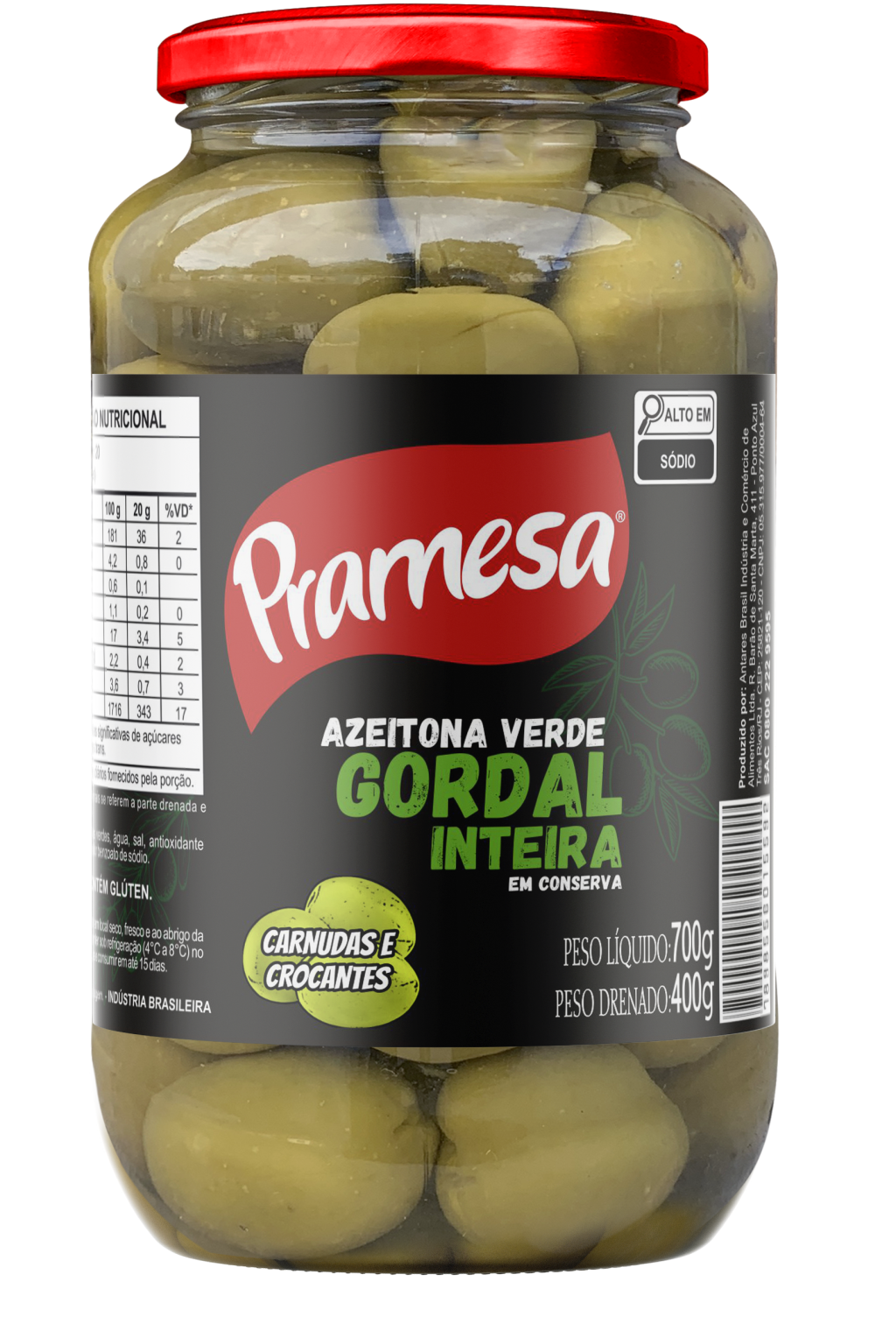 20724 - AZEIT.VERDE GORDAL 400G INTEIRA (VD) ( mínimo 3 unidades)