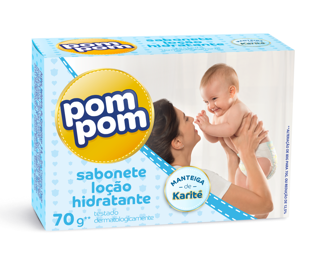 6423 - POMPOM SAB.INF.70G LOC. HIDRATANTE(MINIMO 12 UNIDADES)