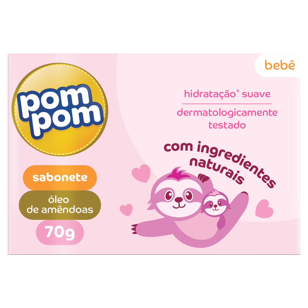 6424 - POMPOM SAB.INF.70G OLEO DE AMENDOAS (MINIMO 12 UNIDADES)