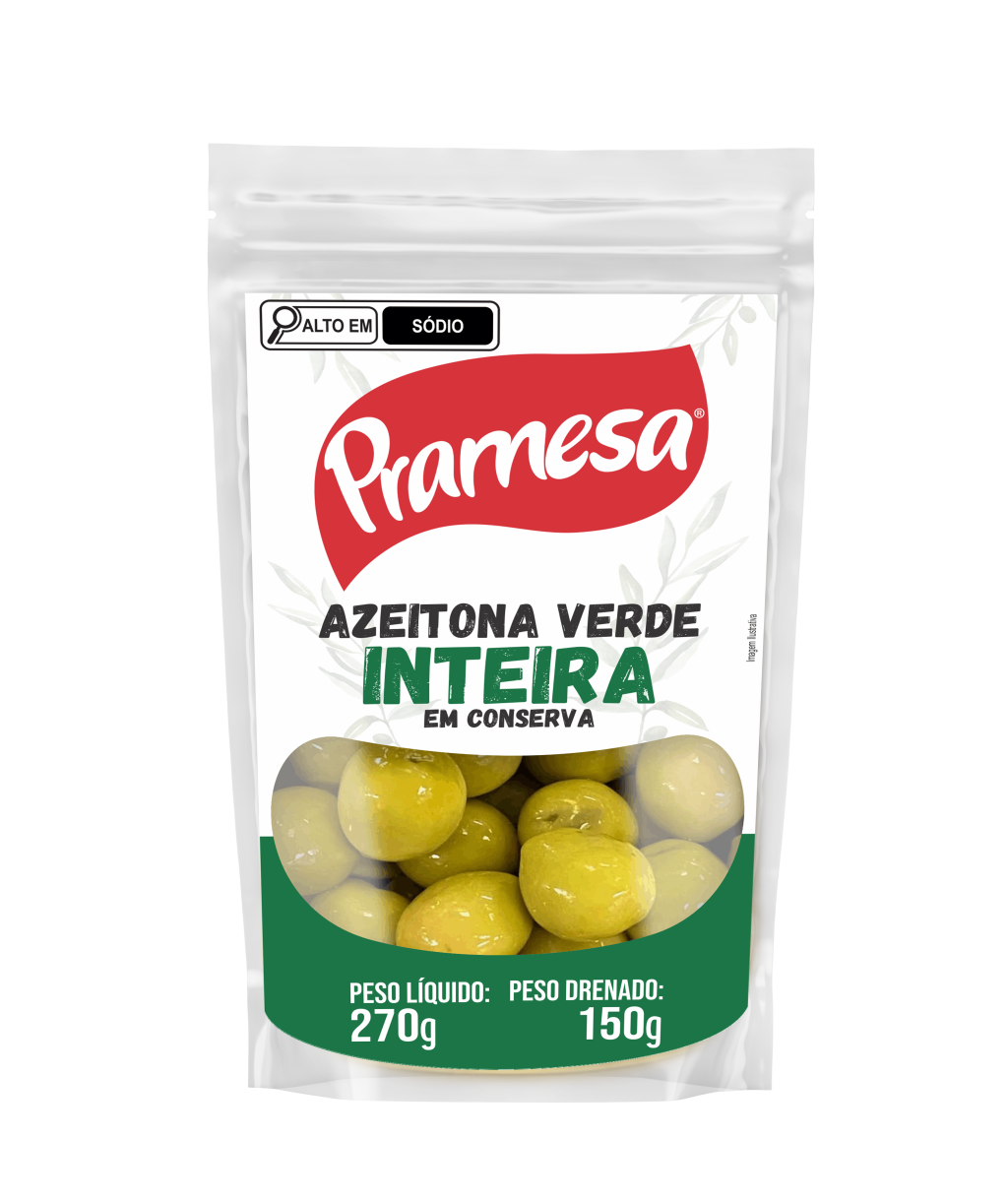 20717 - AZEITONA VERDE INTEIRA 150G (MINIMO 6 UNIDADES)