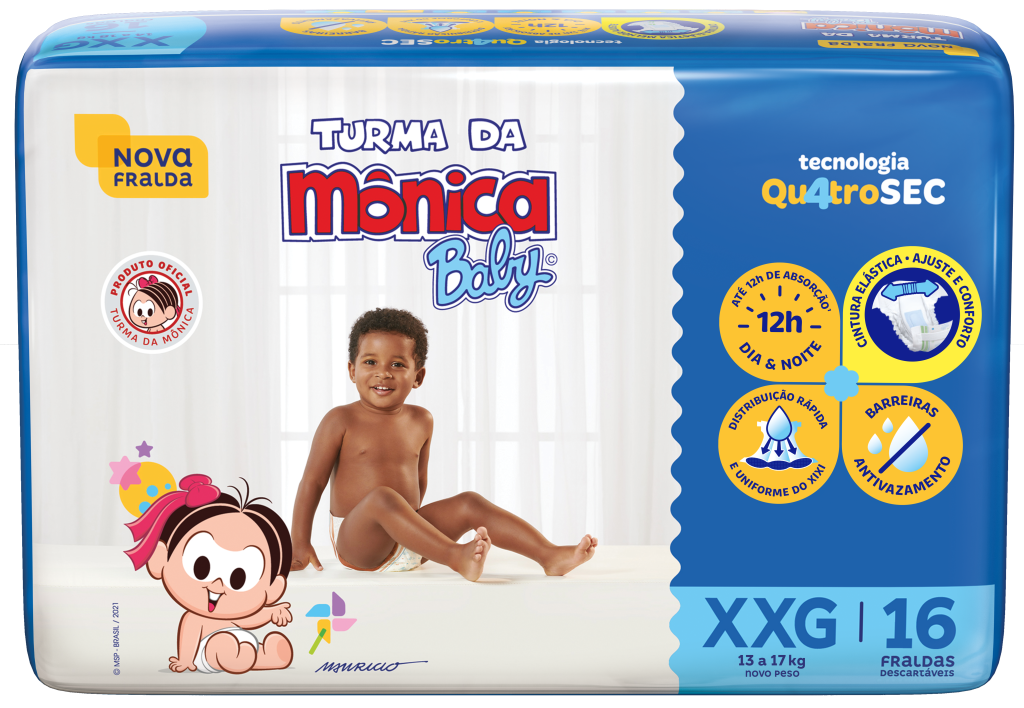 6412 - SOF TURMA MONICA FRALDA JUMBO XXG C/16