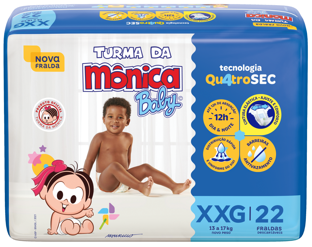 6439 - SOF TURMA MONICA FRALDA ECONOM.XXG C/22