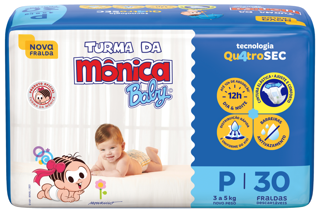 6408 - SOF TURMA MONICA FRALDA JUMBO P C/30