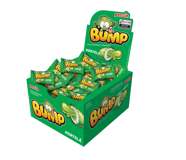 1336- CHICLE BUMP 140G HORTELA (caixinha com 40 chicle)
