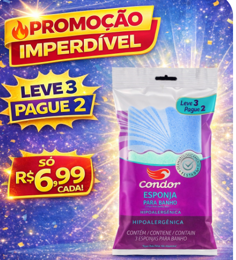 10827 - ESPONJA BANHO BASICA L3P2 (8301) (MÍNIMO 6 UNI)