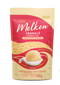 1246 - GRANULE CHOCOLATE BRANCO MELKEN 400g  - HARALD