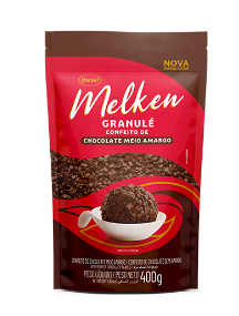 724 - GRANULE CHOCOLATE MEIO AMARGO MELKEN 400g  - HARALD