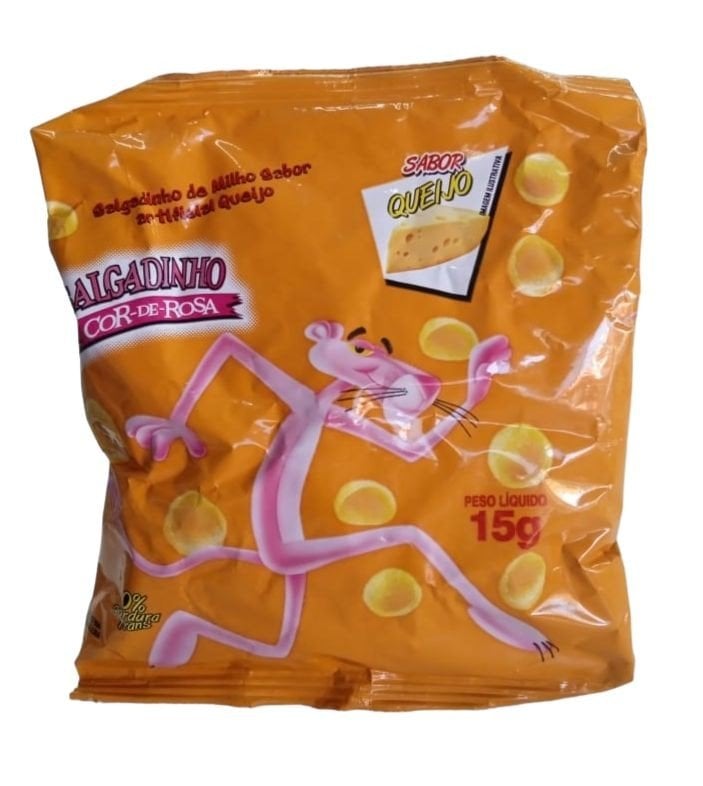 3379 - SALGADINHO QUEIJO 15g - PANTERA COR DE ROSA