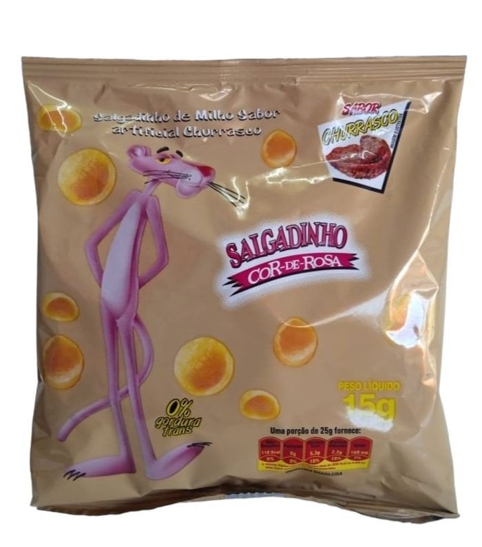 3380 - SALGADINHO COR DE ROSA METAL 15g CHURRASCO
