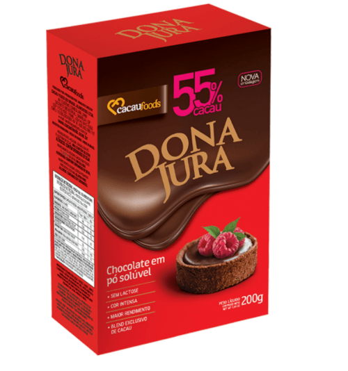 16570 - CHOCOLATE EM PO SOLUVEL 55% DONA JURA 200g - CACAU FOODS