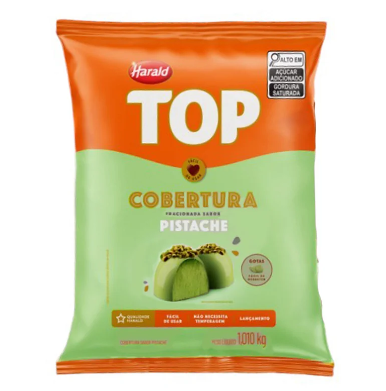 16716 - COBERTURA GOTAS PISTACHE TOP 1,01kg - HARALD