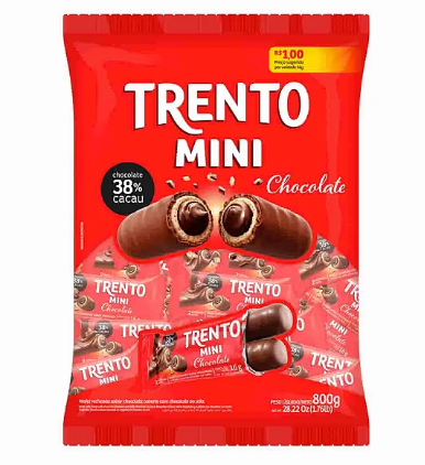 16868 - WAFER TRENTO MINI CHOCOLATE 800g - PECCIN