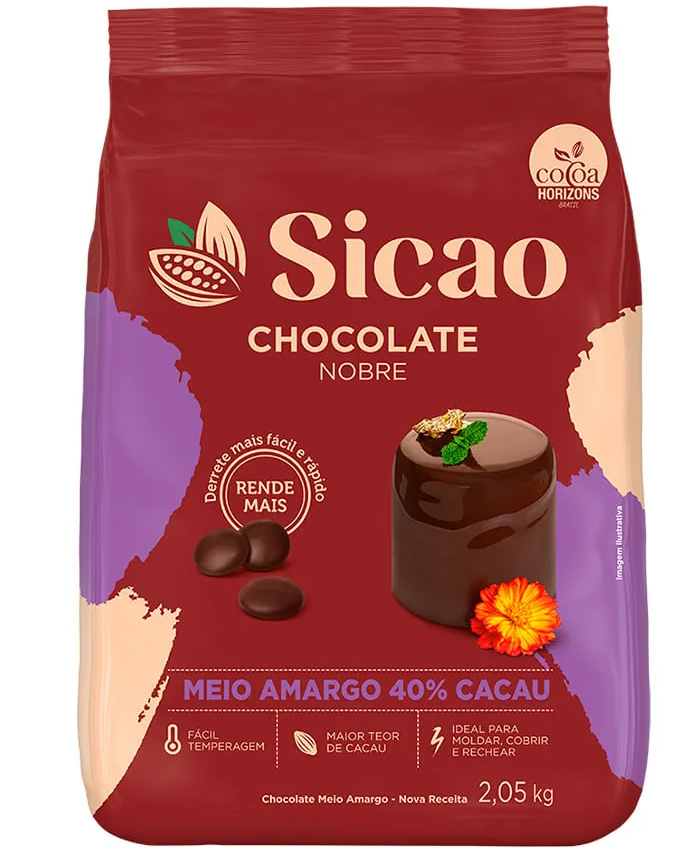 17202 -CHOCOLATE GOTAS MEIO AMARGO NOBRE 2,05kg - SICAO