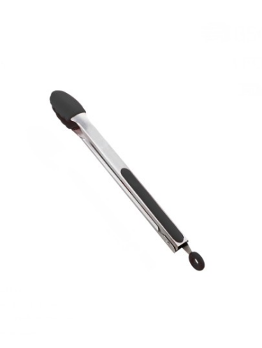 17312 - PEGADOR DE SALADA EM INOX E SILICONE PRETO - PRIME CHEF