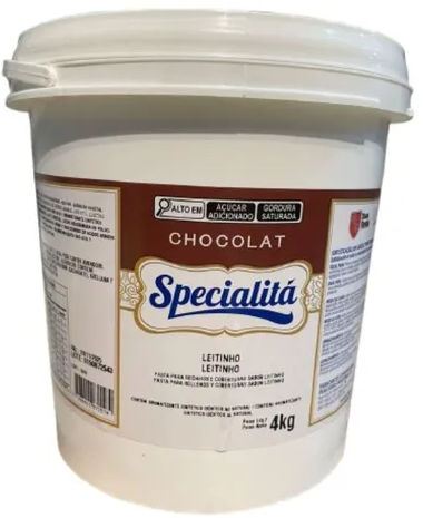 17400- RECHEIO SPECIALITA LEITINHO 4kg - SELECTA/ DUAS RODAS