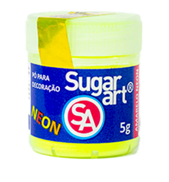 3552 - PÓ P/ DECORAÇÃO AMARELO NEON 5g - SUGAR ART
