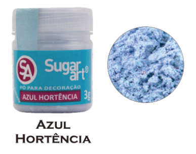 3323 - PÓ P/ DECORAÇÃO AZUL HORTENCIA 3g - SUGAR ART