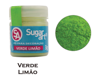 3335 - PÓ P/ DECORACAO VERDE LIMAO 3g - SUGAR ART