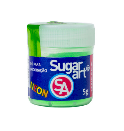 3554 - PÓ P/ DECORACAO VERDE NEON 5g - SUGAR ART