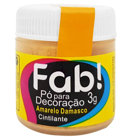 876 - PO P/ DECORACAO AMARELO DAMASCO 3g - FAB