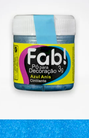 867 - PO P/ DECORACAO AZUL ANIS 3g - FAB