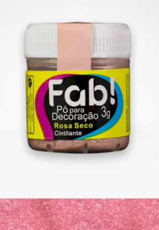 874 - PO P/ DECORACAO ROSA SECO 3g - FAB