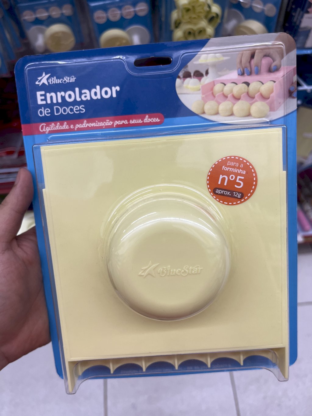 3406 - ENROLADOR DE DOCES AMARELO 12 g - BLUESTAR