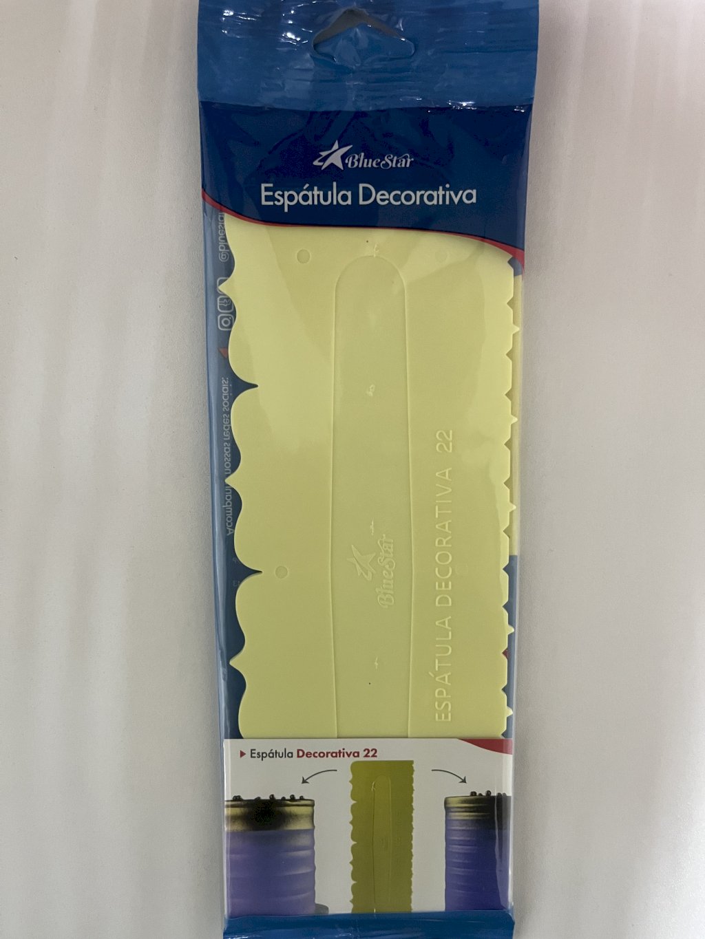 1844 - ESPATULA DECORATIVA 22 AMARELA  - BLUESTAR