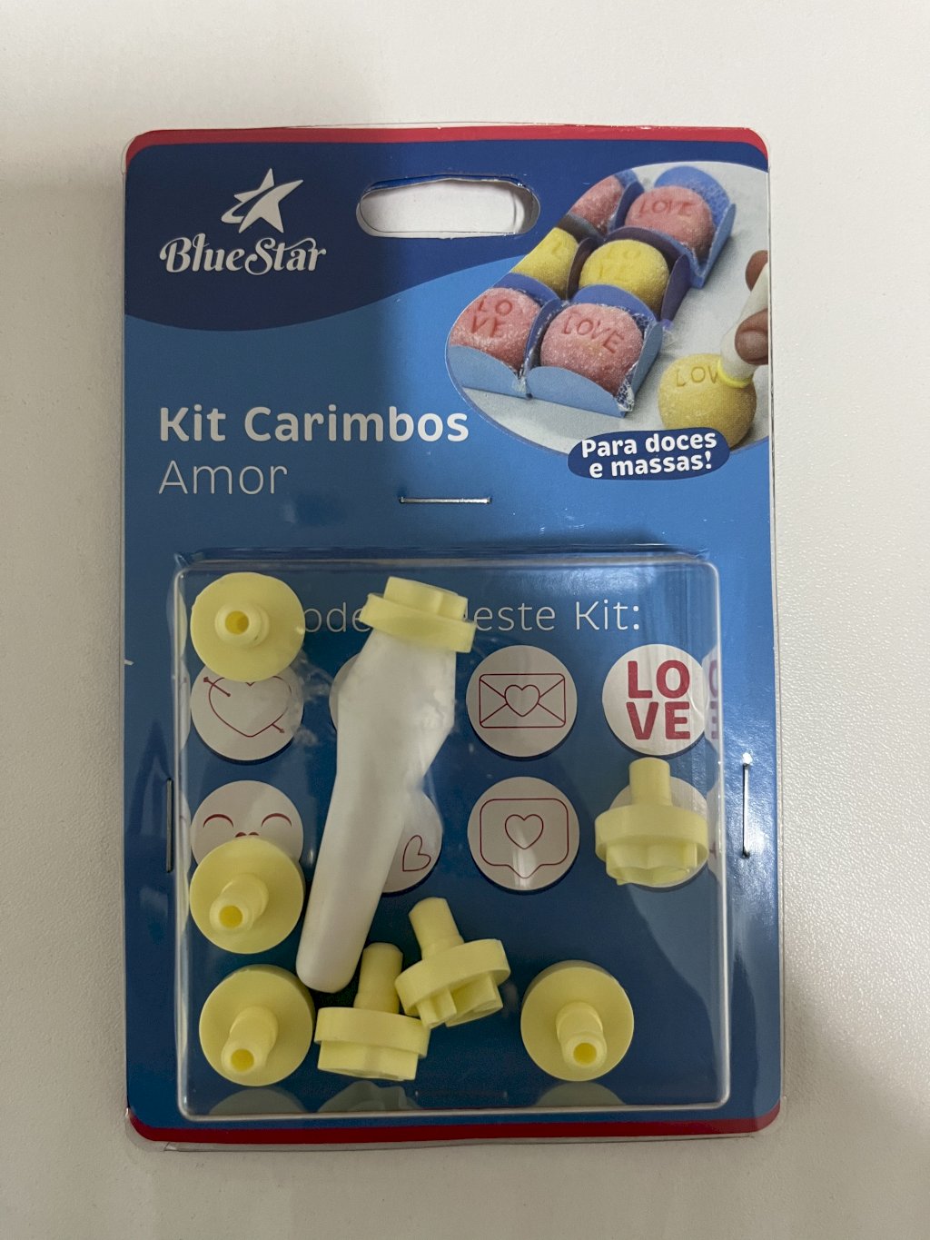 2758 - KIT CARIMBOS AMOR AMARELO - BLUESTAR