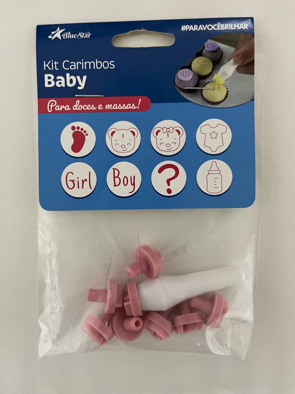 3398 - KIT CARIMBOS BABY ROSA BEBE - BLUESTAR