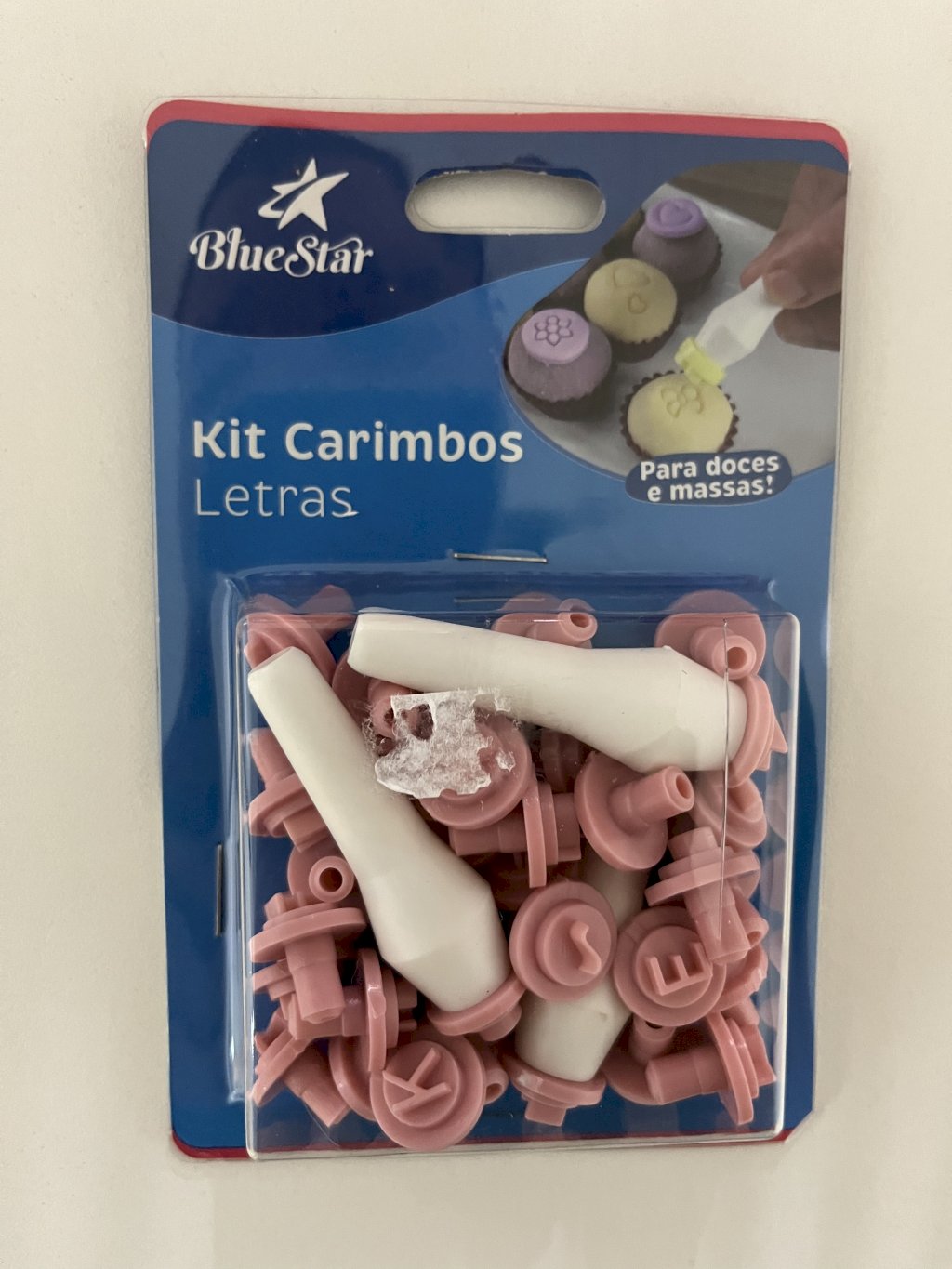 2755 - KIT CARIMBOS LETRAS ROSA BEBE - BLUESTAR