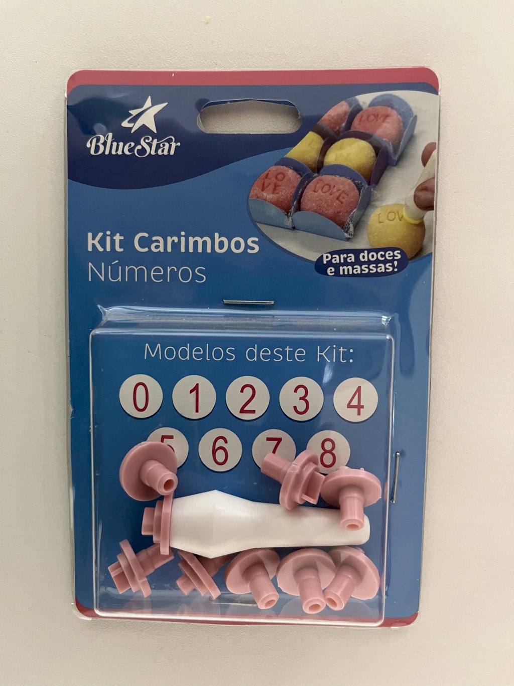 2753 - KIT CARIMBOS NUMEROS ROSA BEBE - BLUESTAR