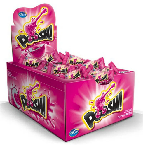 3628 - CHICLE POOSH TUTTI-FRUTTI  C/40un - ARCOR