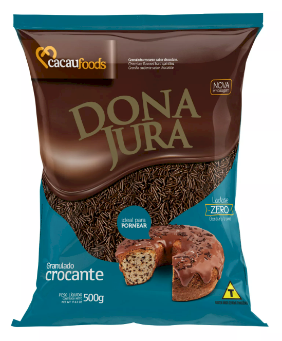 3946 - GRANULADO DONA JURA CROCANTE CHOCOLATE 500g - CACAU FOODS