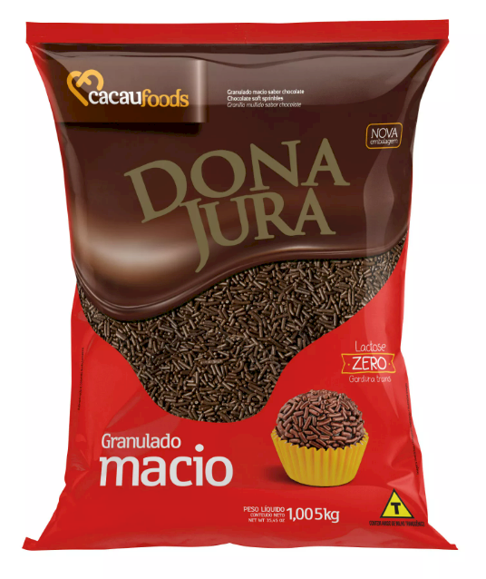 2251 - GRANULADO MACIO DONA JURA CHOCOLATE 1,005kg - CACAUFOODS