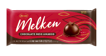 692 - CHOCOLATE BARRA MEIO AMARGO MELKEN 1,01kg - HARALD