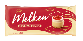 3774 - CHOCOLATE BARRA BRANCO MELKEN 500g - HARALD
