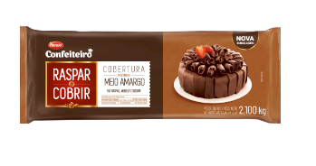 725 - COBERTURA BARRA M. AMARGO RASPAR COBRIR 2,1kg - HARALD