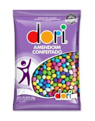 1308 - AMENDOIM COLORIDO 500g - DORI