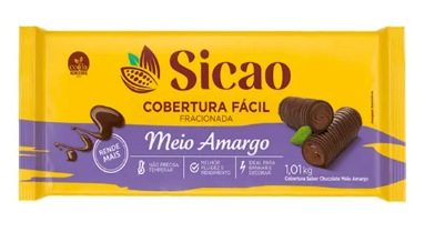 4093 - COBERTURA BARRA MEIO AMARGO FACIL 1,01kg - SICAO