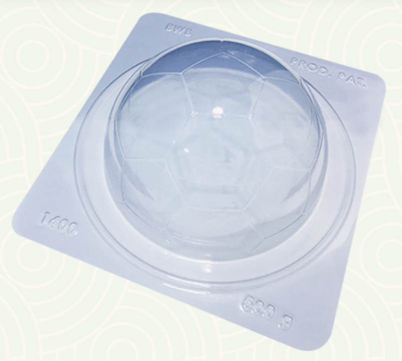 152 - FORMA ESPECIAL BOLA DE FUTEBOL 3 PARTES 500g - BWB