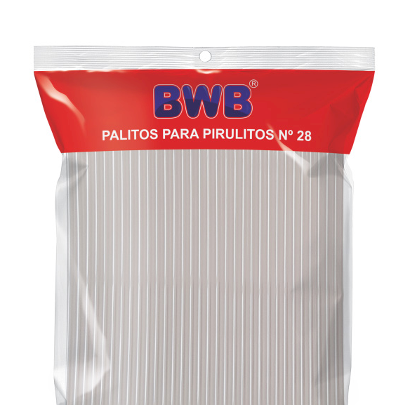 2100 - PALITOS PARA PIRULITO GRANDE CRISTAL Nº 28 C/50un - BWB