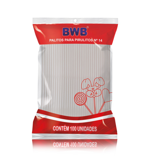 2099 - PALITOS PARA PIRULITO MEDIO CRISTAL Nº 14 C/100un - BWB