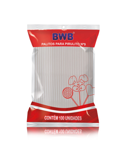 2096 - PALITOS PARA PIRULITO PEQUENO CRISTAL Nº9 C/100un - BWB